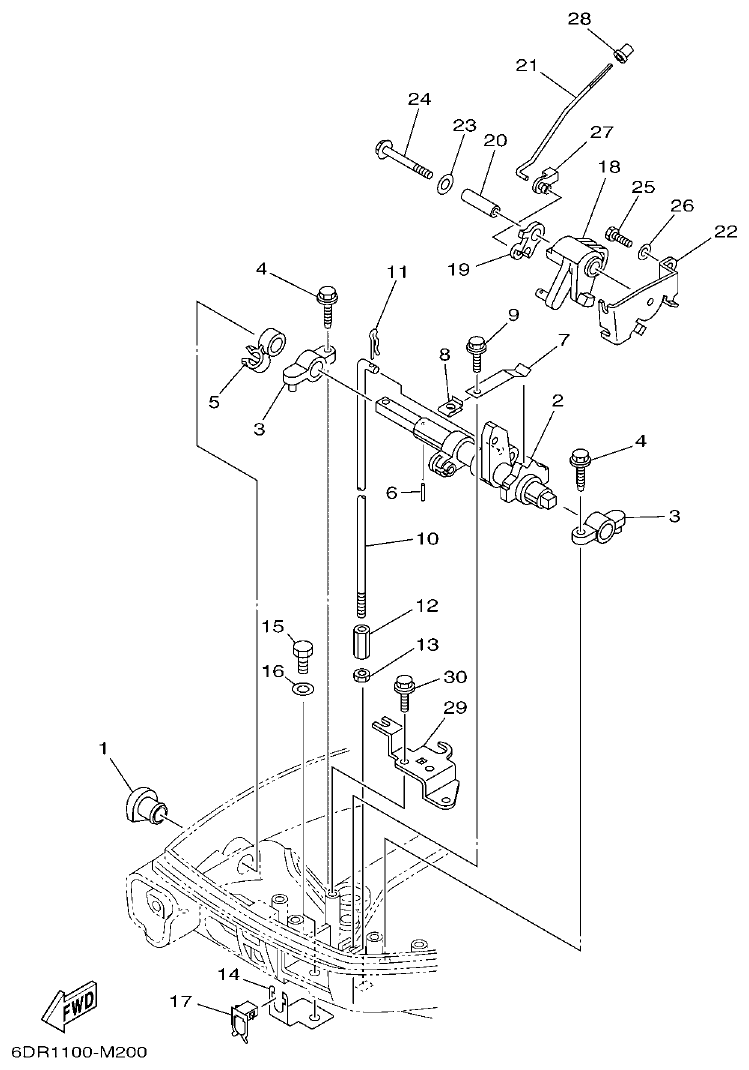 Yamaha 9JMH, 9JE CONTROL 1 parts diagram